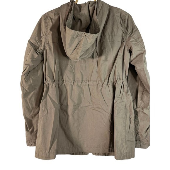 Loft Outlet Hooded Lightweight Long Sleeve Button Front‎ Utility Jacket khaki XS - Picture 2 of 4